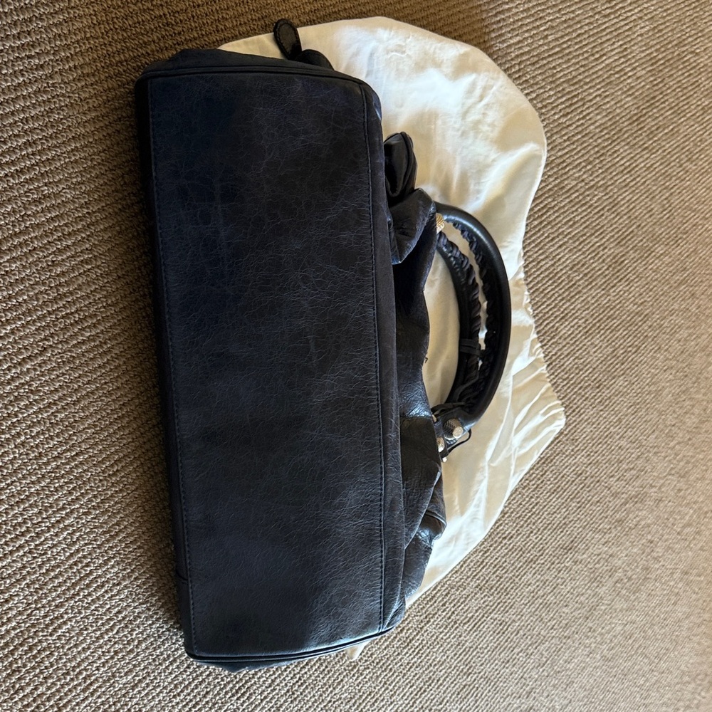 Balenciaga large City bag Dark Blue Leather - Picture 3 of 6
